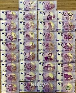 0 Euro Souvenir Banknote 34 designs Total 175pcs Ebay Reseller Pack 4