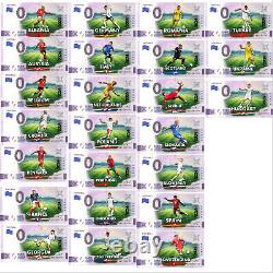 0 Euro Souvenir Banknote Football-Set of 24 Colour Italy SEFC 2024-1