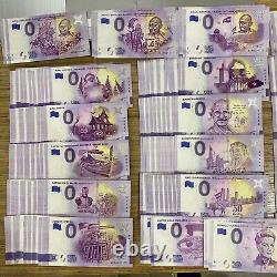 0 Euro Souvenir Banknotes 124pcs set 26 designs Reseller Pack #2 Uncirculated