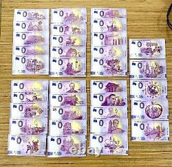 0 Euro Souvenir Banknotes Reseller Pack Set of 35 x 5 of each Malta 2019- 2023