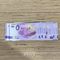 0 Zero Euro Pound Banknote Bundle x100 Titanic 110th Anniversary GBAF 2021-1