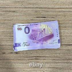 0 Zero Euro Pound Banknote Bundle x100 Titanic 110th Anniversary GBAF 2021-1