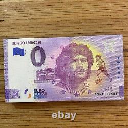 0 Zero Euro Souvenir Banknote Bundle x100 #DIEGO Argentina Maradona AGAA 2021-2