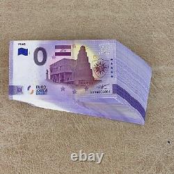 0 Zero Euro Souvenir Banknote Bundle x100 Iraq IQAG 2022-1