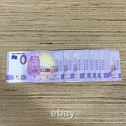 0 Zero Euro Souvenir Banknote Bundle x100 King Abdulaziz Saudi Arabia 2022 Rare