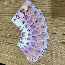 0 Zero Euro Souvenir Banknote Hot Numbers x8 Oman Qaboos Bin Said also SPECIMEN