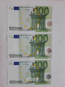 100 Euro Banknote 2002 Spain Sign Mario Draghi UNC