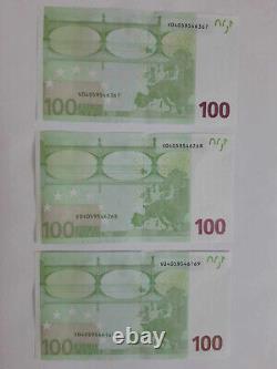 100 Euro Banknote 2002 Spain Sign Mario Draghi UNC