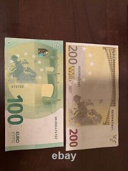 100 euro 2019 Series + 200 Euro 2002 Series. 300 Euros Total. 2 Cir. Banknote H