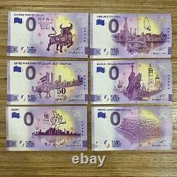 1952 0 Euro Souvenir Banknotes Lot of 14 with Birthdate 1952 Special Number