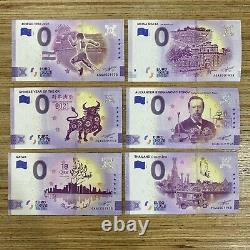 1958 0 Euro Souvenir Banknotes Lot of 19 with Birthdate 1958 Special Number