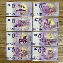 1965 0 Euro Souvenir Banknotes Lot of 15 with Birthdate 1965 Special Number