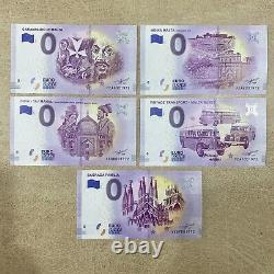 1972 0 Euro Souvenir Banknotes Lot of 17 with Birthdate 1972 Special Number