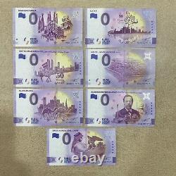 1975 0 Euro Souvenir Banknotes Lot of 19 with Birthdate 1975 Special Number