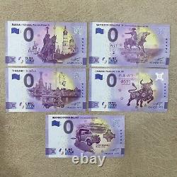 1975 0 Euro Souvenir Banknotes Lot of 19 with Birthdate 1975 Special Number
