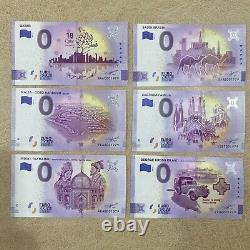 1979 0 Euro Souvenir Banknotes Lot of 19 with Birthdate 1979 Special Number