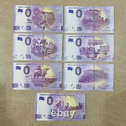 1979 0 Euro Souvenir Banknotes Lot of 19 with Birthdate 1979 Special Number