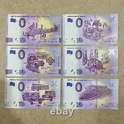 1981 0 Euro Souvenir Banknotes Lot of 18 with Birthdate 1981 Special Number