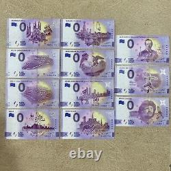 1994 0 Euro Souvenir Banknotes Lot of 19 with Birthdate 1994 Special Number