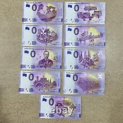 1995 0 Euro Souvenir Banknotes Lot of 17 with Birthdate 1995 Special Number