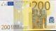 200 European Union Banknote 2002 Series Uncirculated. 200 Euro Bill Note Eur