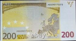 200 euro UNC Banknote. Single 200 Euro Uncirculated Bill. European Union 2002s