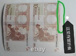 2002 European 10 Euro Pair 2pc Uncut Banknote