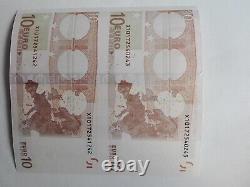 2002 European 10 Euro Pair 2pc Uncut Banknote