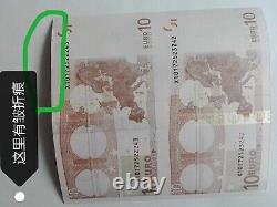 2002 European 10 Euro Pair 2pc Uncut Banknote