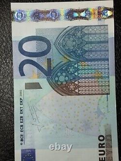 2002 European Union 20 Euro Uncirculated Banknote rare EU Euro Currency EUR Bill