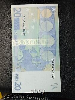 2002 European Union 20 Euro Uncirculated Banknote rare EU Euro Currency EUR Bill