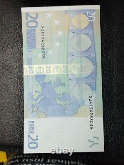 2002 European Union 20 Euro Uncirculated Banknote rare EU Euro Currency EUR Bill