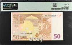 2002 European Union / France 50 Euro P4u Prefix U Banknote UNC PMG 64