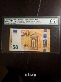 2017 50 Euro P23p Netherlands PMG 65 Sign Draghi