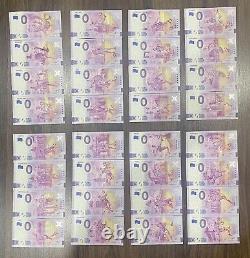 35pcs/set 0 Euro Banknote (UNC) World Cup 2022 Qatar 32 Teams & 3 FiFa