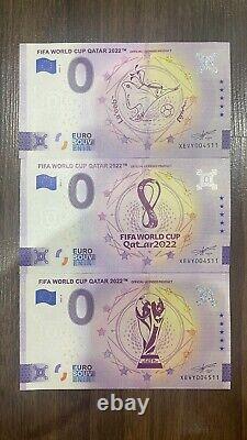 35pcs/set 0 Euro Banknote (UNC) World Cup 2022 Qatar 32 Teams & 3 FiFa