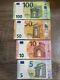 4 Set Banknotes 100 + 50 + 10 + 5 Euro. Europeancir Note. Circulated Bills
