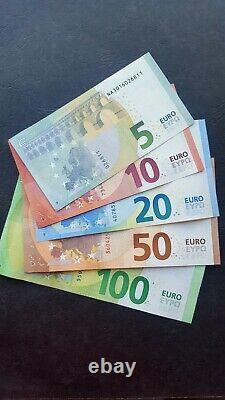5 10 20 50 100 euro set, banknote, Draghi Sign, UNC