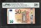 50 Euro Greece Draghi Signature Printer Y001f3 Pmg 58 Epq Choice Aunc