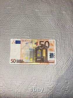 50 Euro Bank Note 2002 Duisenberg -Circulated -country code V-Spain