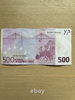 500 Euro Circulated Banknote N-Series 2002 Trichet Signed