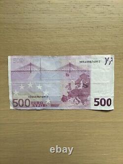 500 Euro Circulated Banknote X-Series 2002 Trichet Signed