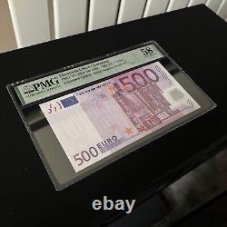500 euro banknote 2002 Prefix- X GERMANY. J. C Tricker PMG Graded 58