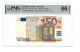 66 Epq Pmg 50 Euro 2002 Germany Eu Banknote Sign. M. Draghi Prefix X # Zzz17x