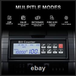 AL1000 Money Counter Machine with Value Counting, Support Dollar and Euro, Uv, MG