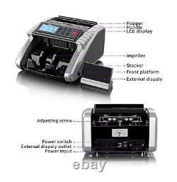 Aneken Money Counter Machine with Value Count, Dollar, Euro UV/MG/IR/DD/DBL/H