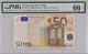 Banknote Italy 50 Euro 2002 Radar Serial Number Pmg 66 Epq Rare (n450)