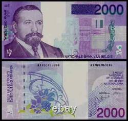 Belgium 2000 FRANCS P-151 1994-2001 Pre Euro Belgian UNC RARE Currency BANK NOTE