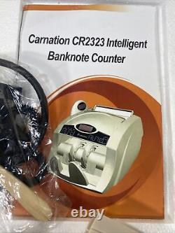 Carnation CR2323 Electric Bill Cash Counter UV IR MG Detection USD EURO CAD MEX