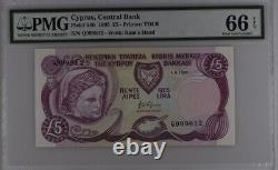 Cyprus (Pre Euro) 5 Pounds 1995 P54bUNC / PMG GEM66EPQ